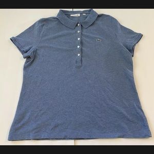 Lacoste Women Short Sleeve Polo Golf Shirt Mustard Yellow Size 46 (XXL) Slim Fit